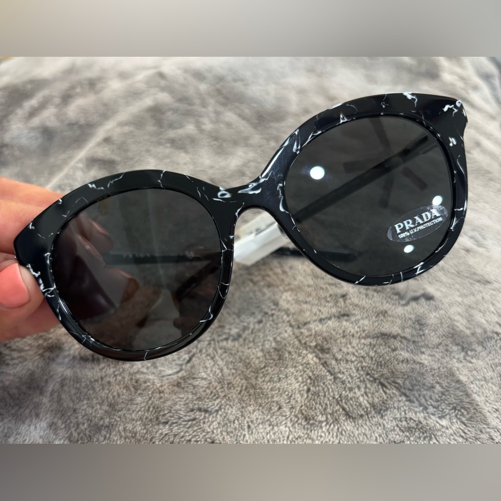 PRADA Black Marble Sunglasses - Picture 2 of 6
